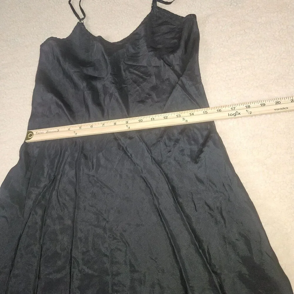 Coach 1941 Black Cupro Slip Dress Womens Size 4 Satin Mini Adjustable Straps